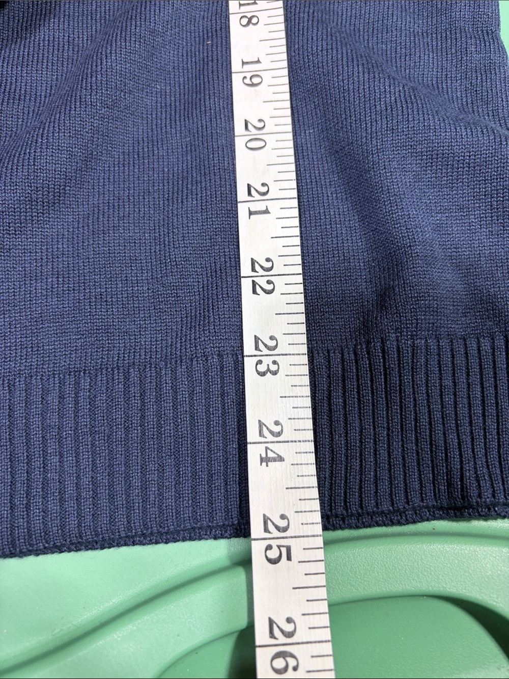 New York & Company Navy Argyle V-Neck Sweater - Picture 3 of 7